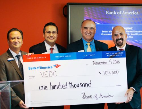 Bank of America presents VEDC a $100,000 grant to support entrepreneurs in the San Fernando Valley and Los Angeles region